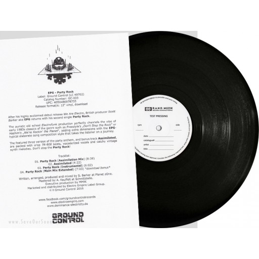 EPG - Party Rock (Ground Control 3) 12" test pressing