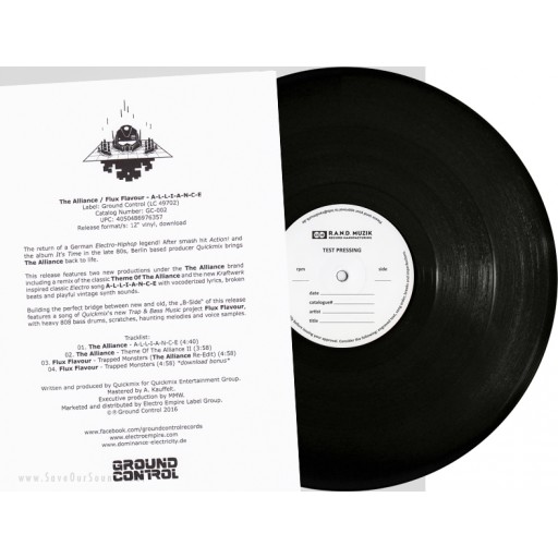 The Alliance & Flux Flavour - A-L-L-I-A-N-C-E (Ground Control 2) 12" test pressing