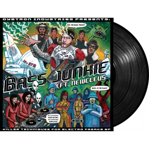 Bass Junkie ft. Newcleus (Dyatron Industries) 12''+comic